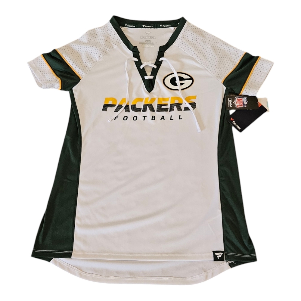 Fanatics Green Bay Packers Women's Jersey Top NEW Size Small White NFL - Picture 12 of 12